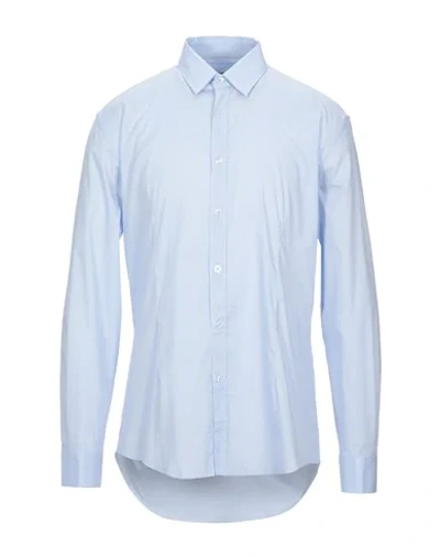 Grey Daniele Alessandrini Shirts In Sky Blue