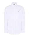 Polo Ralph Lauren Embroidered-logo Cotton Shirt In White