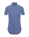 Giorgio Armani Shirts In Slate Blue