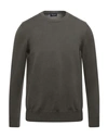 Drumohr Man Sweater Military Green Size 46 Cotton In Grey