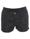 Dsquared2 Nylon Swim Trunks With Pvc Pochette - Atterley In Black