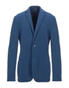 Grey Daniele Alessandrini Suit Jackets In Slate Blue