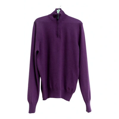 Pre-owned Burberry Cashmere Knitwear & Sweatshirt In Purple