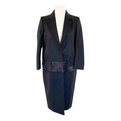 Pre-owned Giambattista Valli Wool Coat In Black