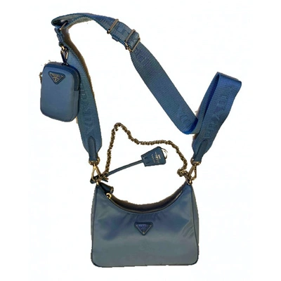 Pre-owned Prada Re-edition Blue Cloth Handbag
