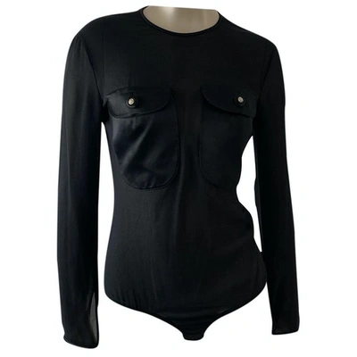 Pre-owned Versace Black Synthetic Top