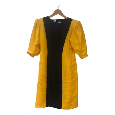 Pre-owned Emanuel Ungaro Wool Mid-length Dress In Yellow