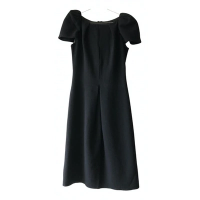 Pre-owned Martin Grant Wool Mid-length Dress In Black