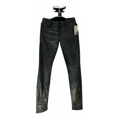 Pre-owned Mother Mslim Jeans In Metallic