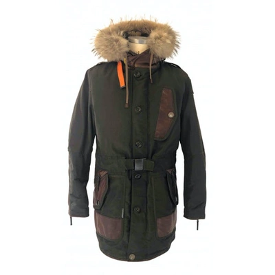 Pre-owned Parajumpers Faux Fur Coat In Khaki