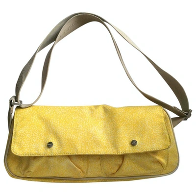 Pre-owned Borbonese Cloth Handbag In Yellow