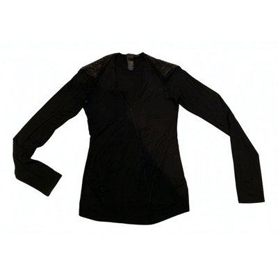Pre-owned Donna Karan Jersey Top In Black