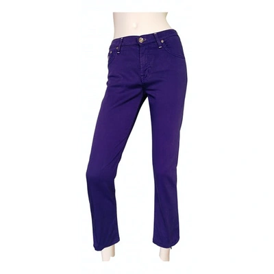 Pre-owned Jacob Cohen Slim Jeans In Purple