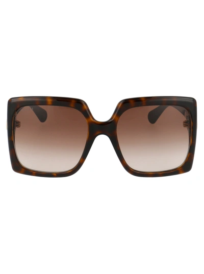 Gucci Gg0876s Oversize Squared Sunglasses In Brown