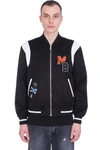 MARCELO BURLON COUNTY OF MILAN BOMBER IN BLACK COTTON,CMEA156R21FAB0011020