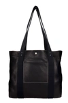 RICK OWENS RICKS TROLLEY TOTE IN BLACK LEATHER,RA21S0735LC09
