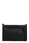 RICK OWENS CLUB CLUTCH IN BLACK LEATHER,RA21S0713LC09