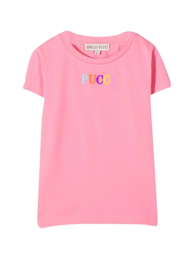 Emilio Pucci Teen Pink T-shirt In Rosa