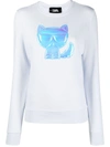 KARL LAGERFELD IKONIK CHOUPETTE-PATCH SWEATSHIRT