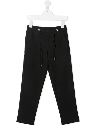 Philipp Plein Iconic Drawstring Trousers In Black