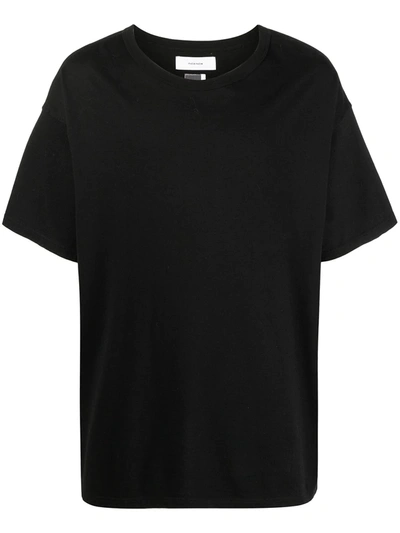 Facetasm Stripe-detail Short-sleeved T-shirt In Schwarz