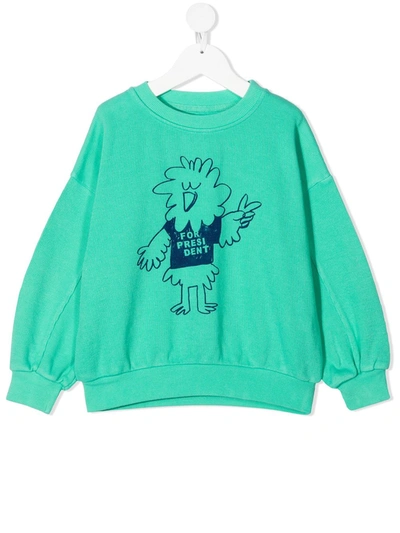 Bobo Choses Kids' Graphic-print Jumper In Green