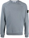 STONE ISLAND CREWNECK LOGO-PATCH SWEATSHIRT