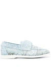 LE SILLA FLORAL LACE LOAFERS