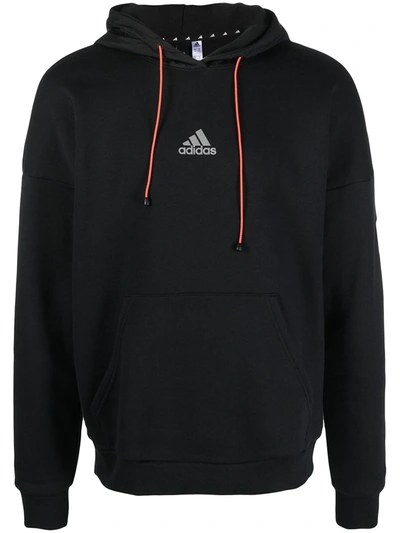 Adidas Originals Nasa Logo-print Hoodie In Black