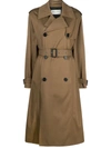 SAINT LAURENT TWILL BELTED TRENCH COAT
