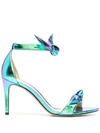 ALEXANDRE BIRMAN METALLIC-TONE HEELED SANDALS