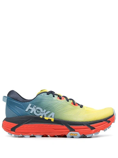 Hoka One One Mafate Speed 3 Mesh And Rubber Running Sneakers In Blue
