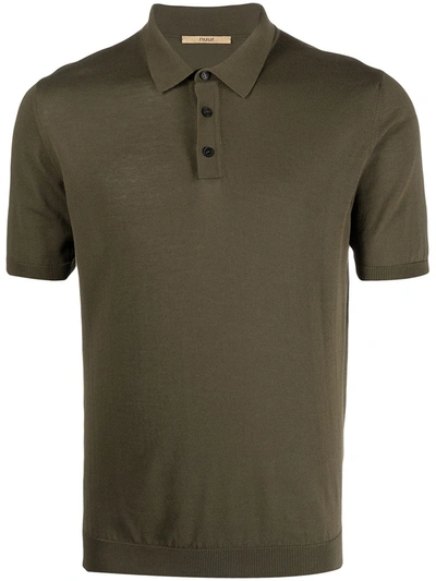 Nuur Knitted Polo Shirt In Green