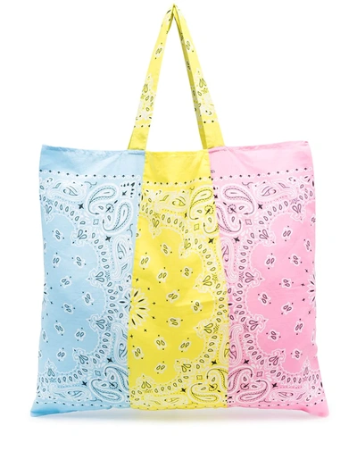 Arizona Love Multicoloured Patchwork Bandana Tote Bag In Yellow