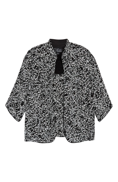 Alex Evenings Foiled Print Twinset In Black/ White
