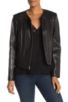 Cole Haan Lambskin Leather Jacket In Black