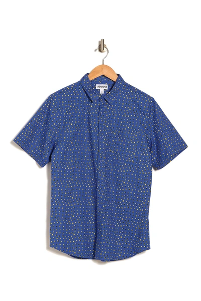 Abound Mini Print Regular Fit Shirt In Blue Dazzle Painted Triangles