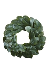 Nearly Natural 24in Magnolia Leaf Wreath In Green