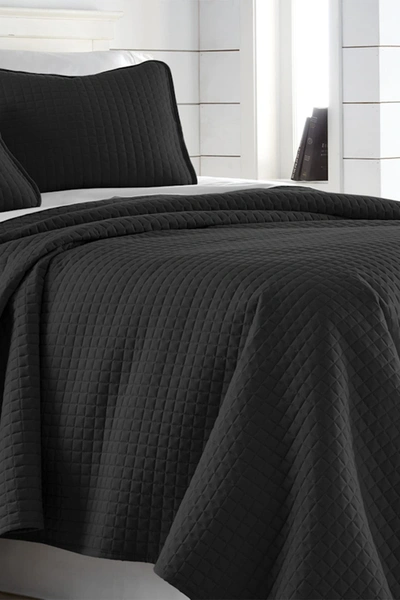 Southshore Fine Linens Vilano Springs Oversized Quilt Set In Black