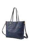 Old Trend Prism Leather Tote Bag In Navy