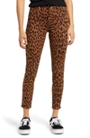 ARTICLES OF SOCIETY HEATHER LEOPARD PRINT HIGH WAIST ANKLE SKINNY JEANS,192394067988