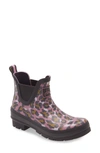 Joules Wellibob Short Rain Boot In Pink Leopard Print