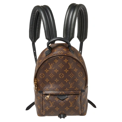 Pre-owned Louis Vuitton Monogram Canvas Palm Springs Pm Backpack In Brown