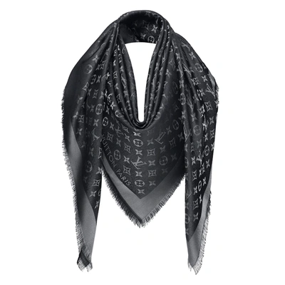 Pre-owned Louis Vuitton Black Monogram Shine Shawl