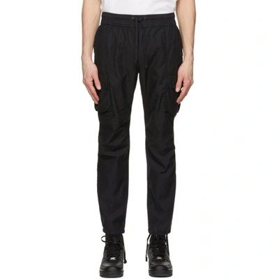 John Elliott Slim-fit Cotton Drawstring Cargo Trousers In Negre