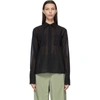 LEMAIRE BLACK NEW POINTED COLLAR SHIRT