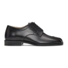 Maison Margiela Tabi Brushed Leather Derby Shoes In H8396 Black