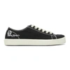 Maison Margiela Black Canvas Pollock Tabi Sneakers In T8013 Black
