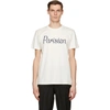 Maison Kitsuné Short Sleeve T-shirt With Parisien Print In White,blue
