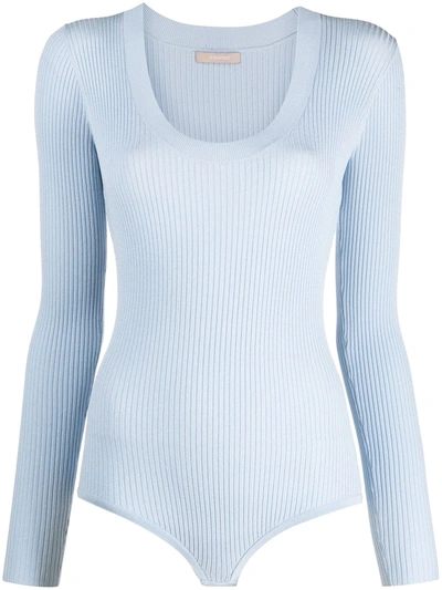 12 Storeez Ribbed Long-sleeve Body In Blue
